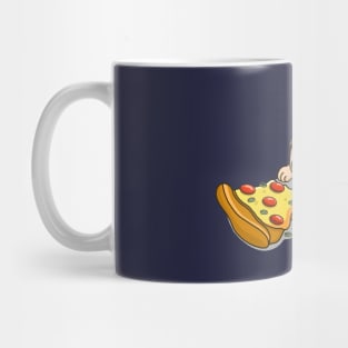 Pug Eating Pizza Mug